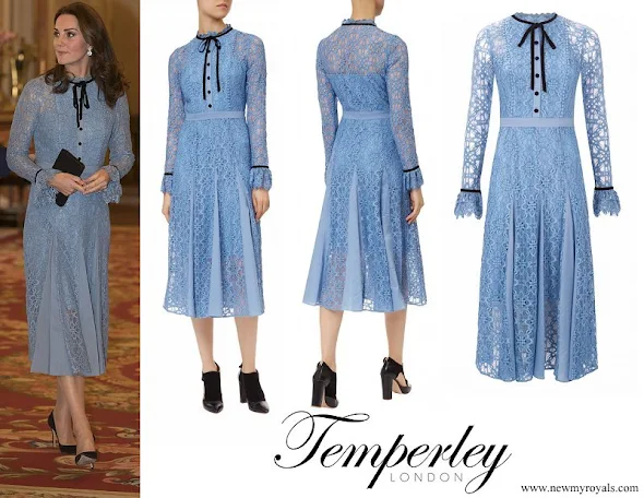 Pregnant Kate Middleton wore Temperley London Eclipse lace collar dress