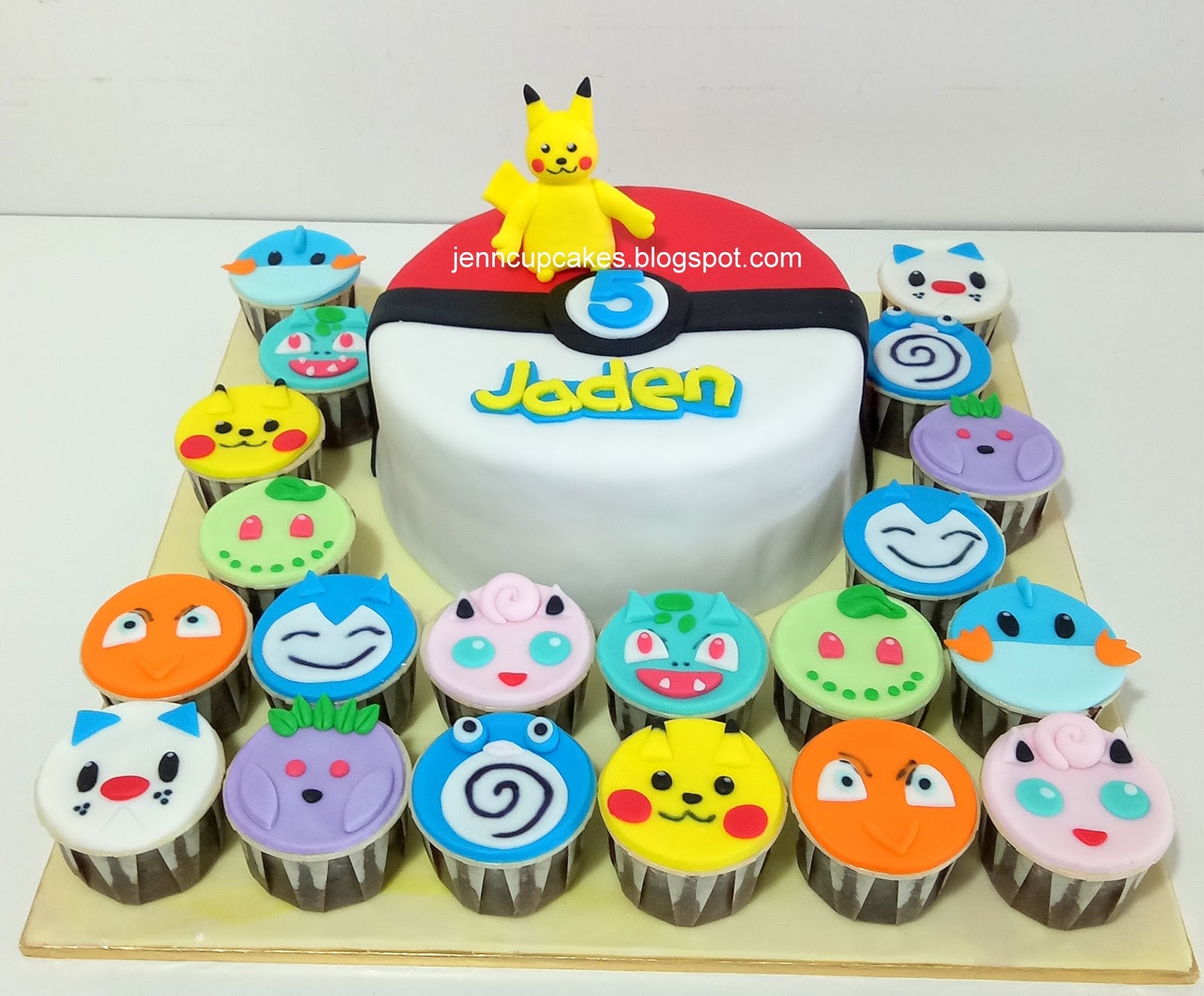Jenn Cupcakes & Muffins Pokemon Cake & Cupcakes
