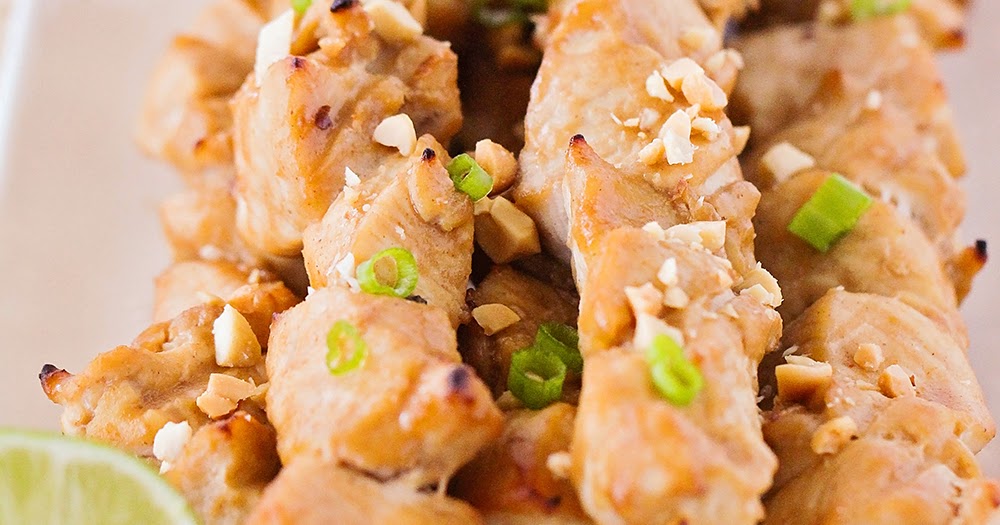 The Baker Upstairs Thai Peanut Chicken Skewers