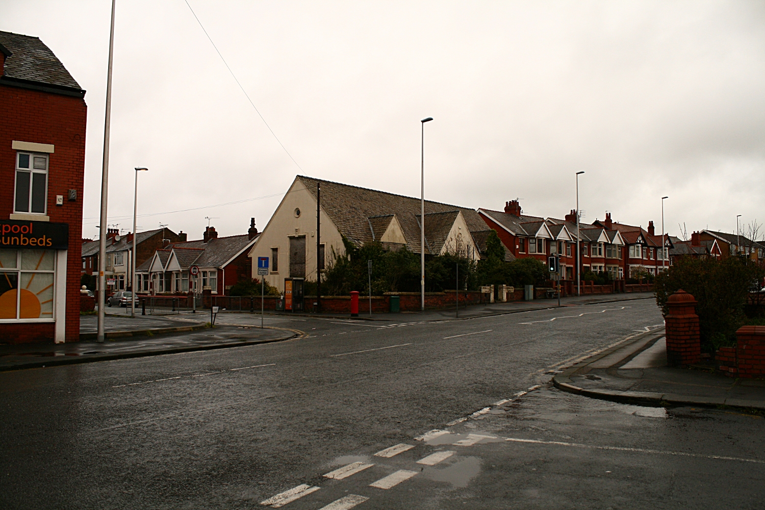 Roads and artifacts Marton Drive Library, Blackpool