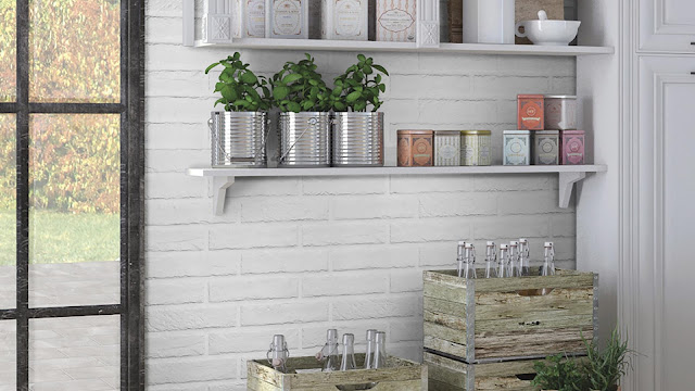 Brick finish wall tiles Tribeca in kitchen