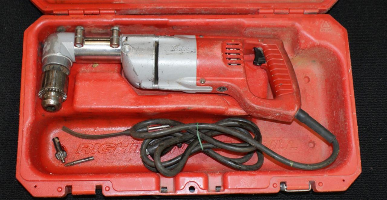 MILWAUKEE 31026 12 CORDED RIGHT ANGLE DRILL WITH CASE Gold Crafters