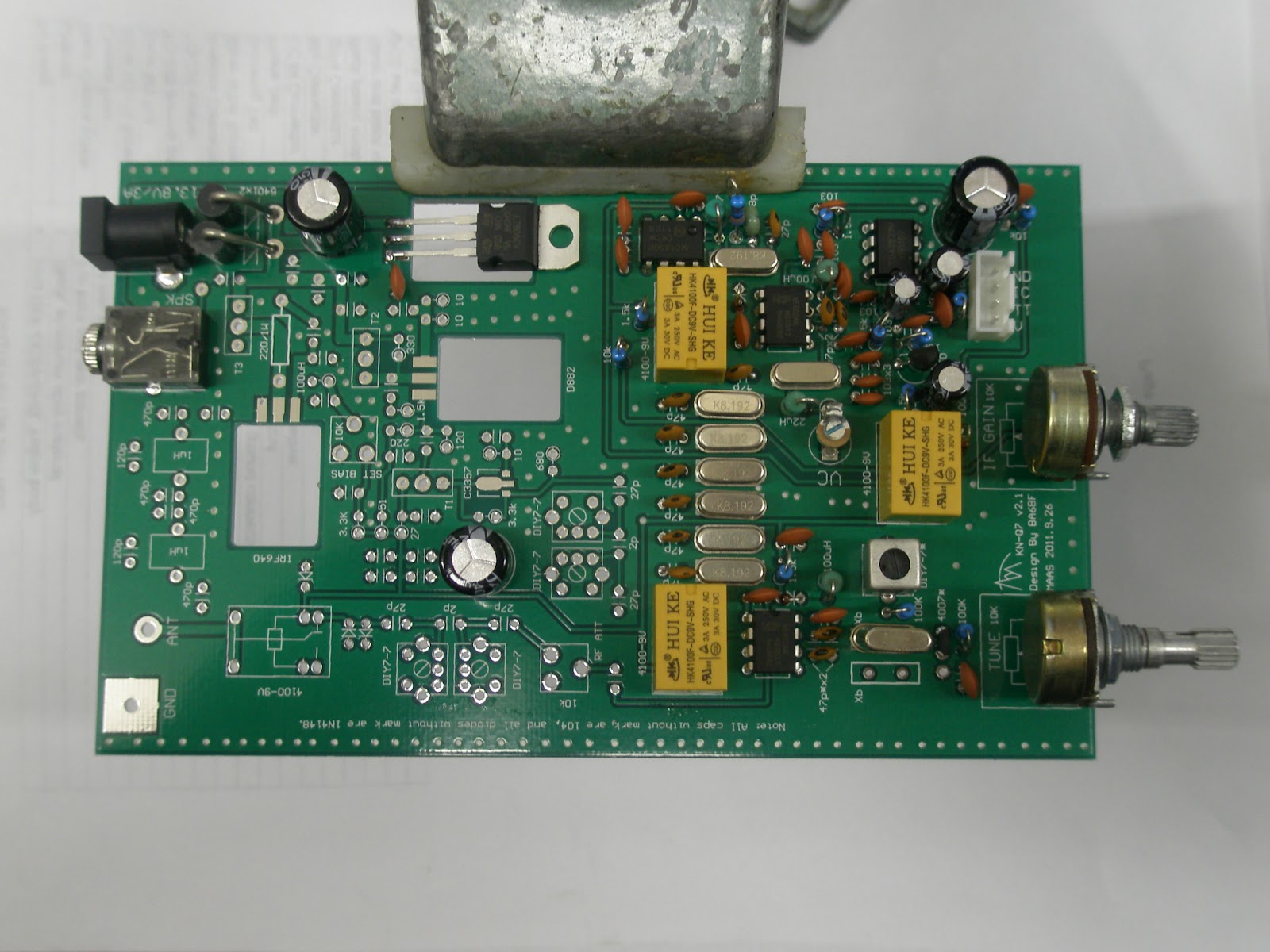 NJ2X KNQ7A Single Band SSB Transceiver Kit Step 6 Mixer and VXO