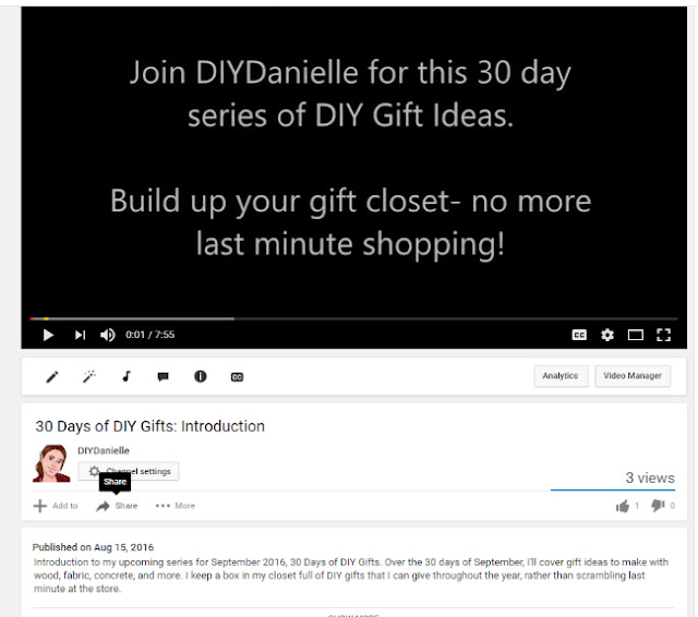 Click "Share" to get the embed code for normal YouTube Video embedding Clicking "Share"