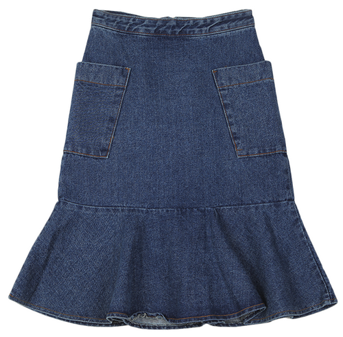 [Stylenanda] Frilly Flounce Denim Skirt with Pockets | KSTYLICK ...