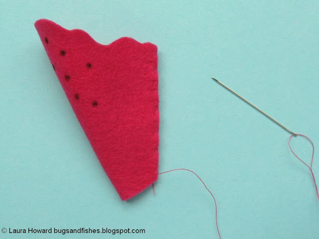 May Felt Foxgloves Summer Flowers Wreath Tutorial sewing the foxglove petals