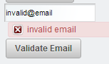 validate email failed