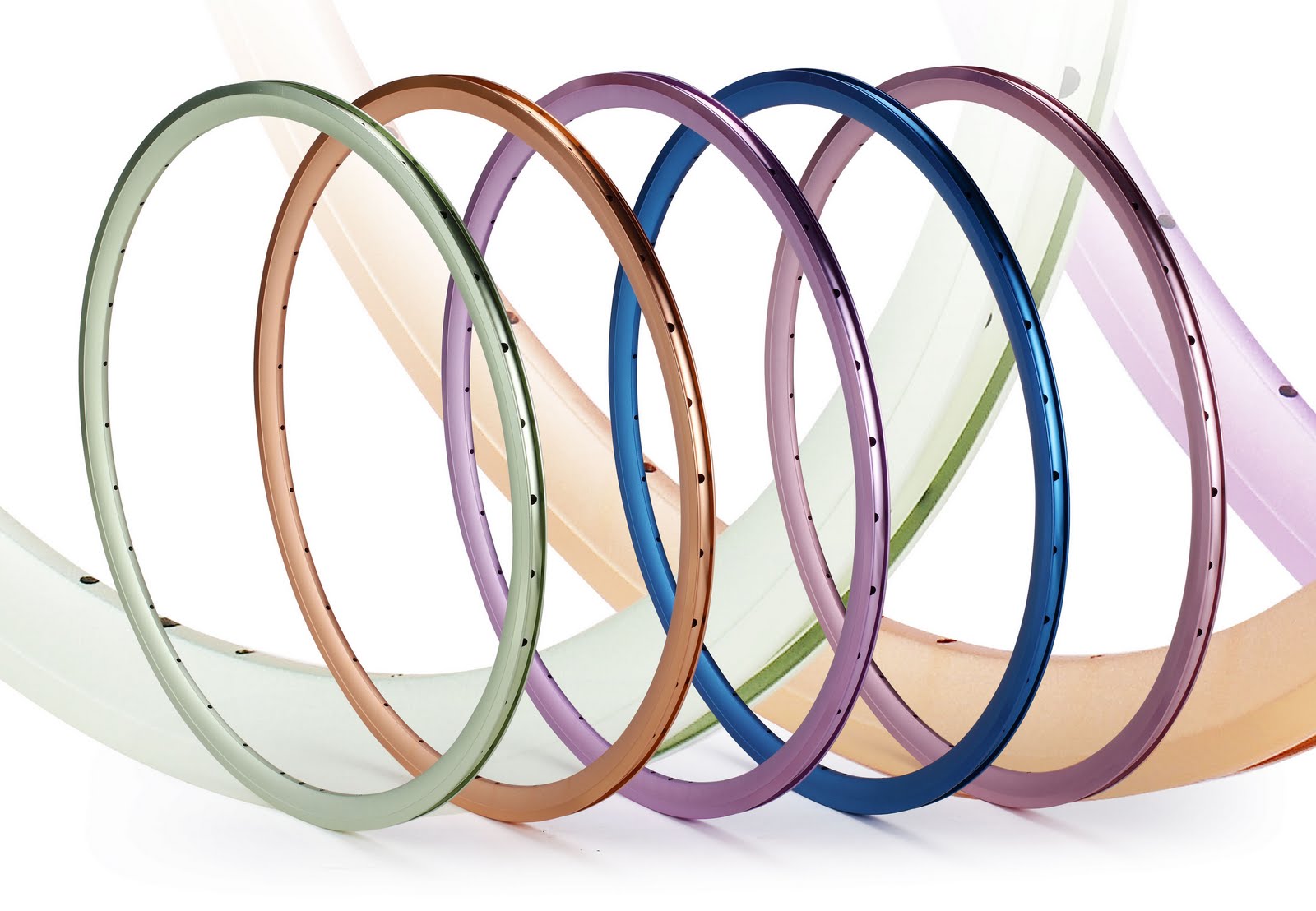 NEWSONSPORTEC BIKE SPOKES AND NIPPLES Anodized color rims H30mm