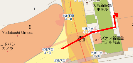 Moonbearmemo 阪急梅田駅屋上駐車場の入り口 Hankyu Umeda Station Parking