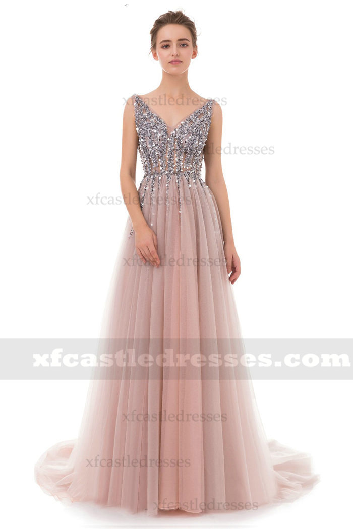Sequin Top Prom Dresses