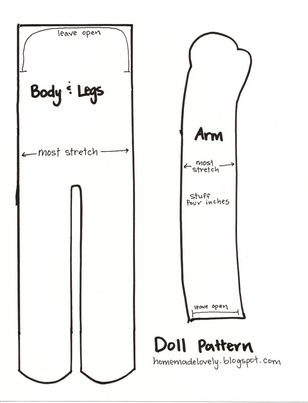 Home Made Lovely: Doll Tutorial: Part III