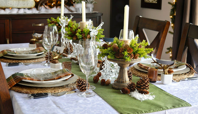 Dining Delight: Pine Cones & Birch Tablescape