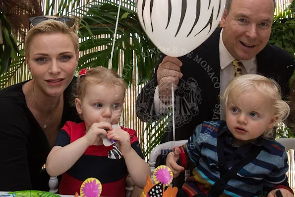 Prince Albert II and Princess Charlene celebrate the 2nd birthday of Crown Prince Jacques and Princess Gabriella with a jungle themed party. 