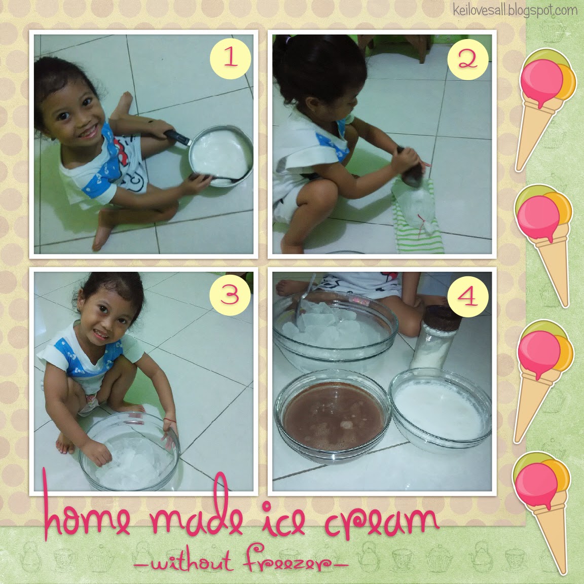 kei home made ice cream without freezer