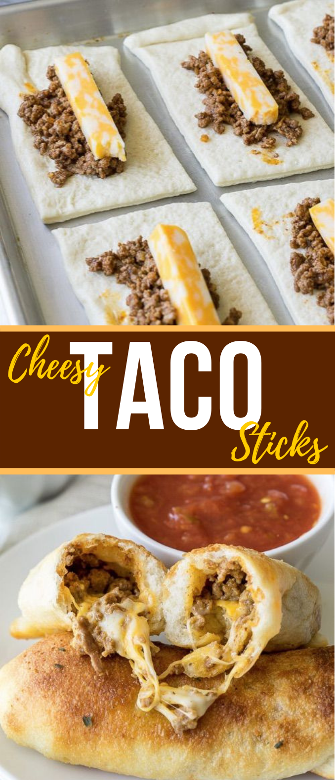 Cheesy Taco Sticks #easymeal #tacos