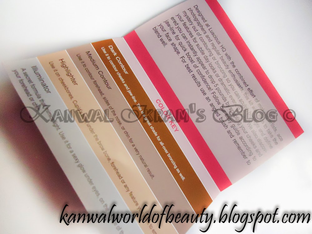 Kanwal Ikram's Blog Luscious Cosmetic Face Contour KitReview And Swatches