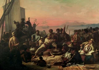 Painted in 1840 during a time when slavery was still legal in French colonies, The Slave Trade by Auguste-Francois Biard is a strong statement against the institution.