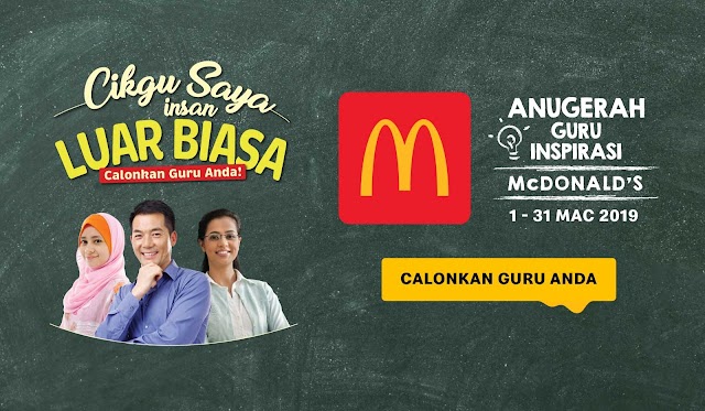 Calonkan Guru Inspirasi McDonalds 2019 Anda!