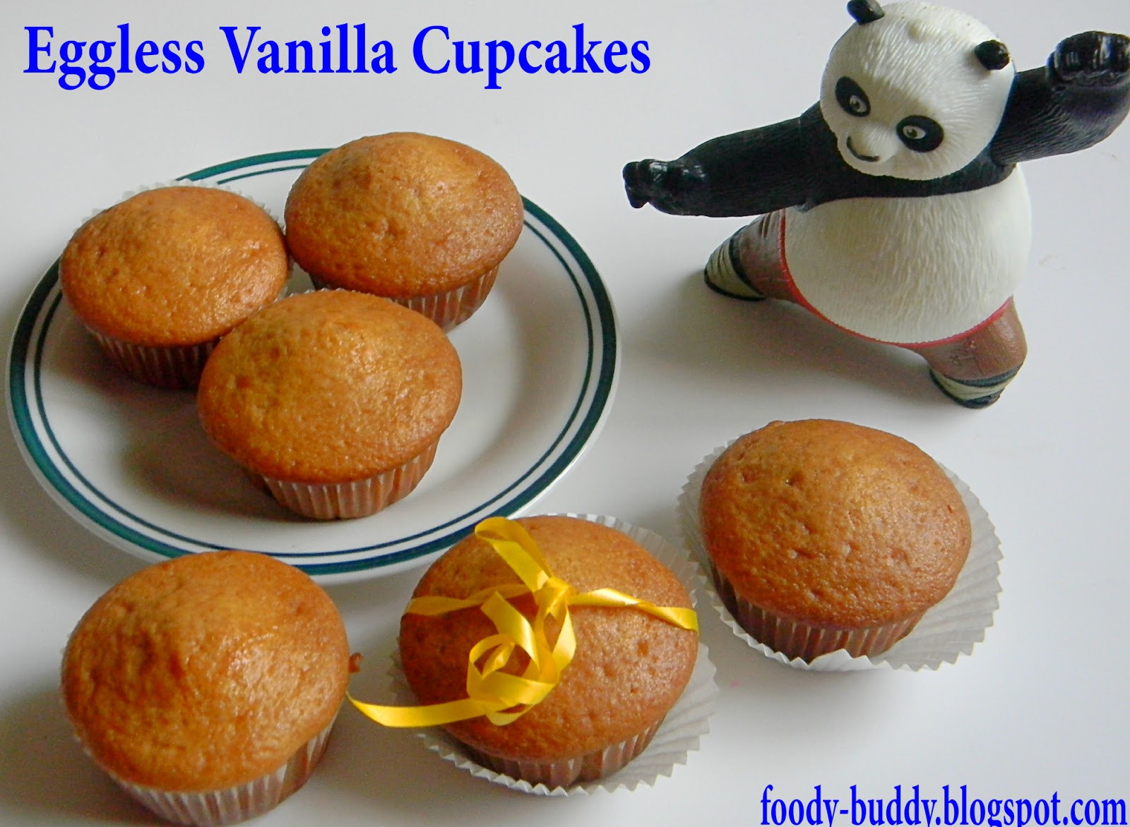 Foody Buddy EGGLESS VANILLA MUFFINS / CUPCAKES Step by step procedure