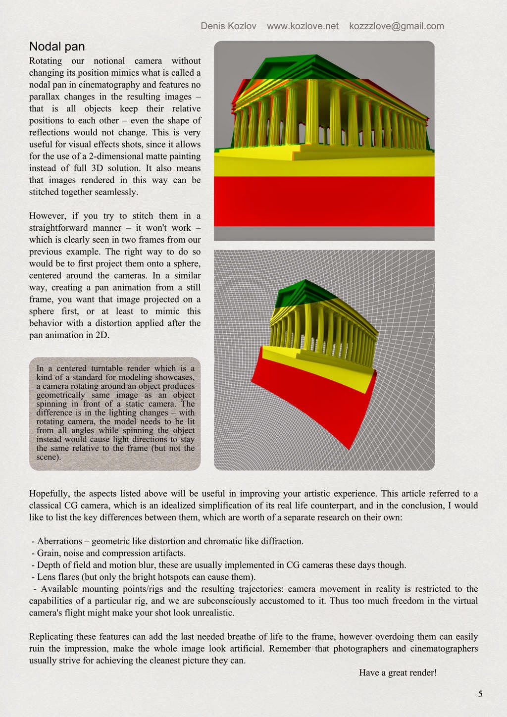 Anatomy of a CG camera by Denis Kozlov - page 5