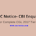 CBI Enquiry for Complete CGL 2017 Tier-II NOTICE