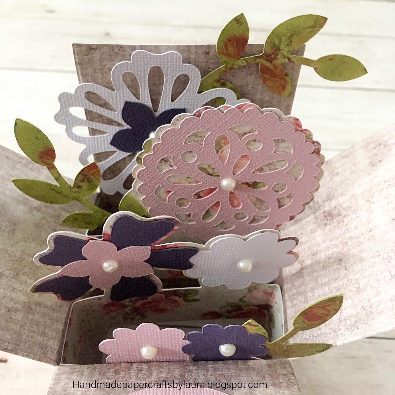 Handmade Papercrafts by Laura Flower Box Card