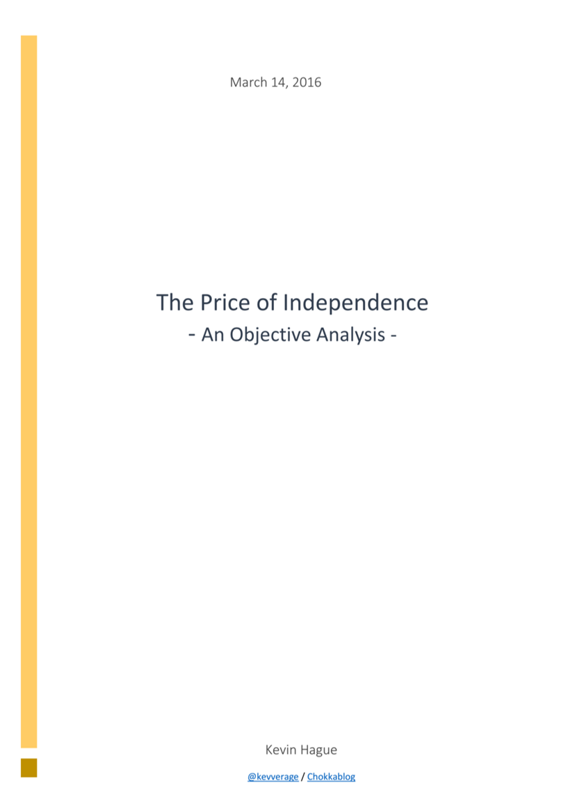 Price of Independence