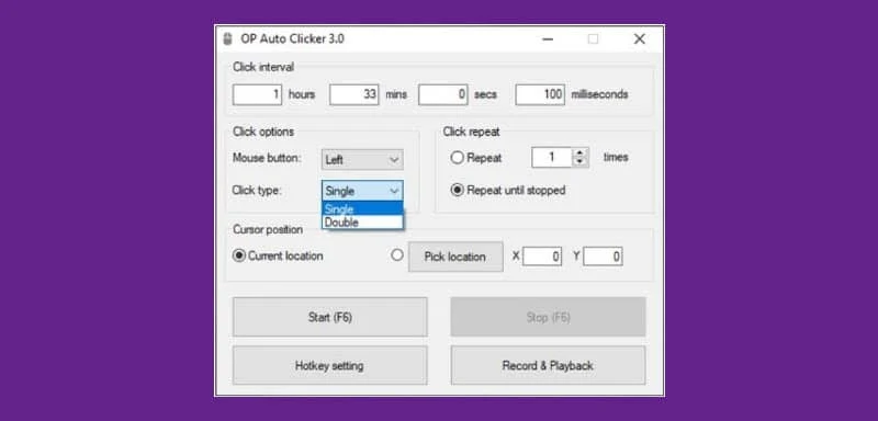 Guide to use Auto Clicker for Windows