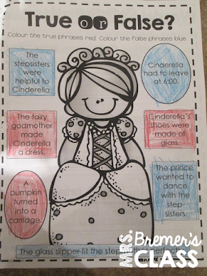 Fairy Tales unit featuring Cinderella, The Three Pigs, Goldilocks and the Three Bears, Little Red Riding Hood, The Frog Prince, and Jack and the Beanstalk. Packed with lots of fun literacy ideas and guided reading activities. Common Core aligned. Grades 1-3. #fairytales #literacy #guidedreading #1stgrade #2ndgrade #3rdgrade