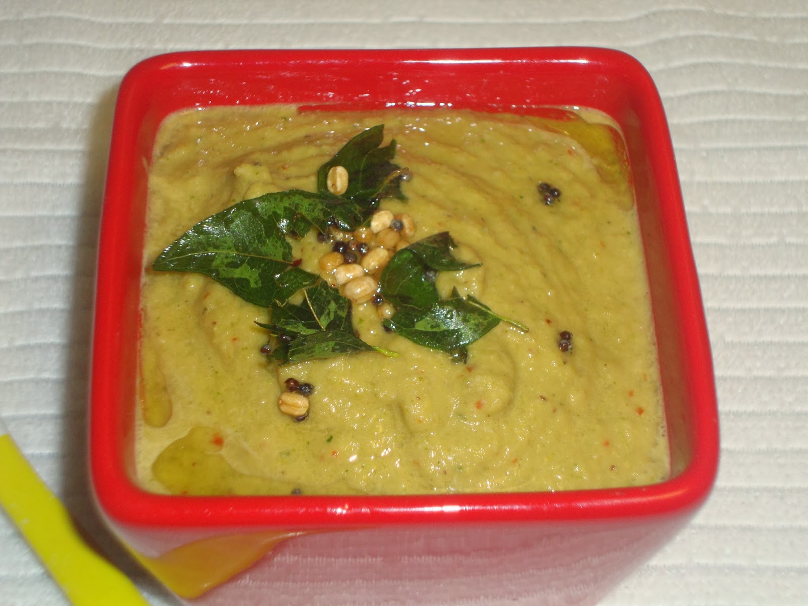 Poornima's Cook Book Ridge Gourd (Peerkangai) Chutney / Side Dish For