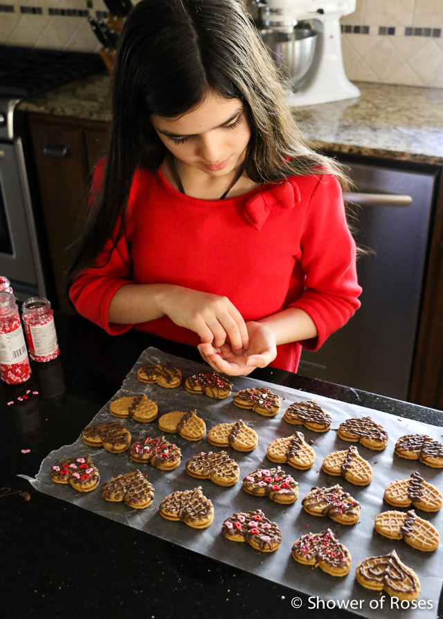 Shower of Roses Nutter Butter Heart Cookie Valentines