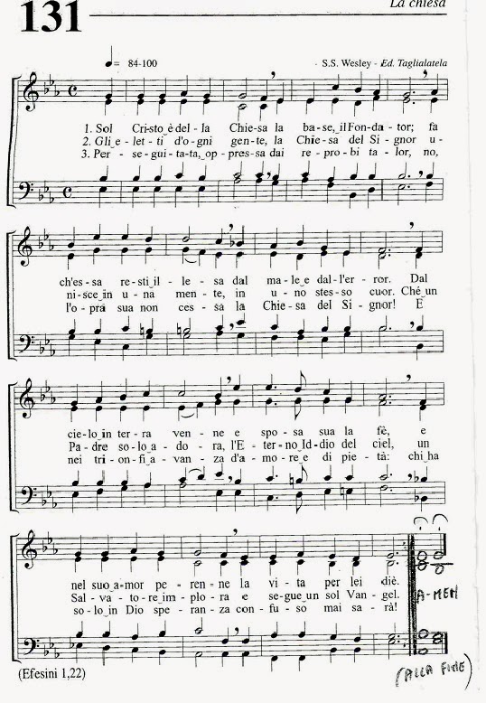 Suonare Cantare Star bene Studio di un inno corale inglese di Samuel