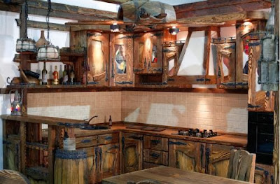 rustic kitchen 2015, How to make the kitchen more cozy with their own hands