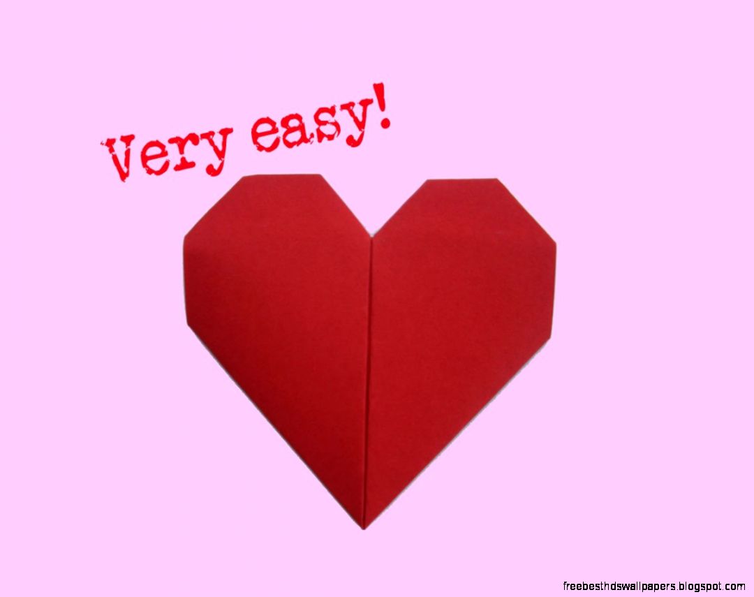 Fold heart   very easy way   how to make a paper heart   folding