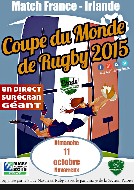 Coupe du Monde Rugby 2015 : France - Irlande à Navarrenx