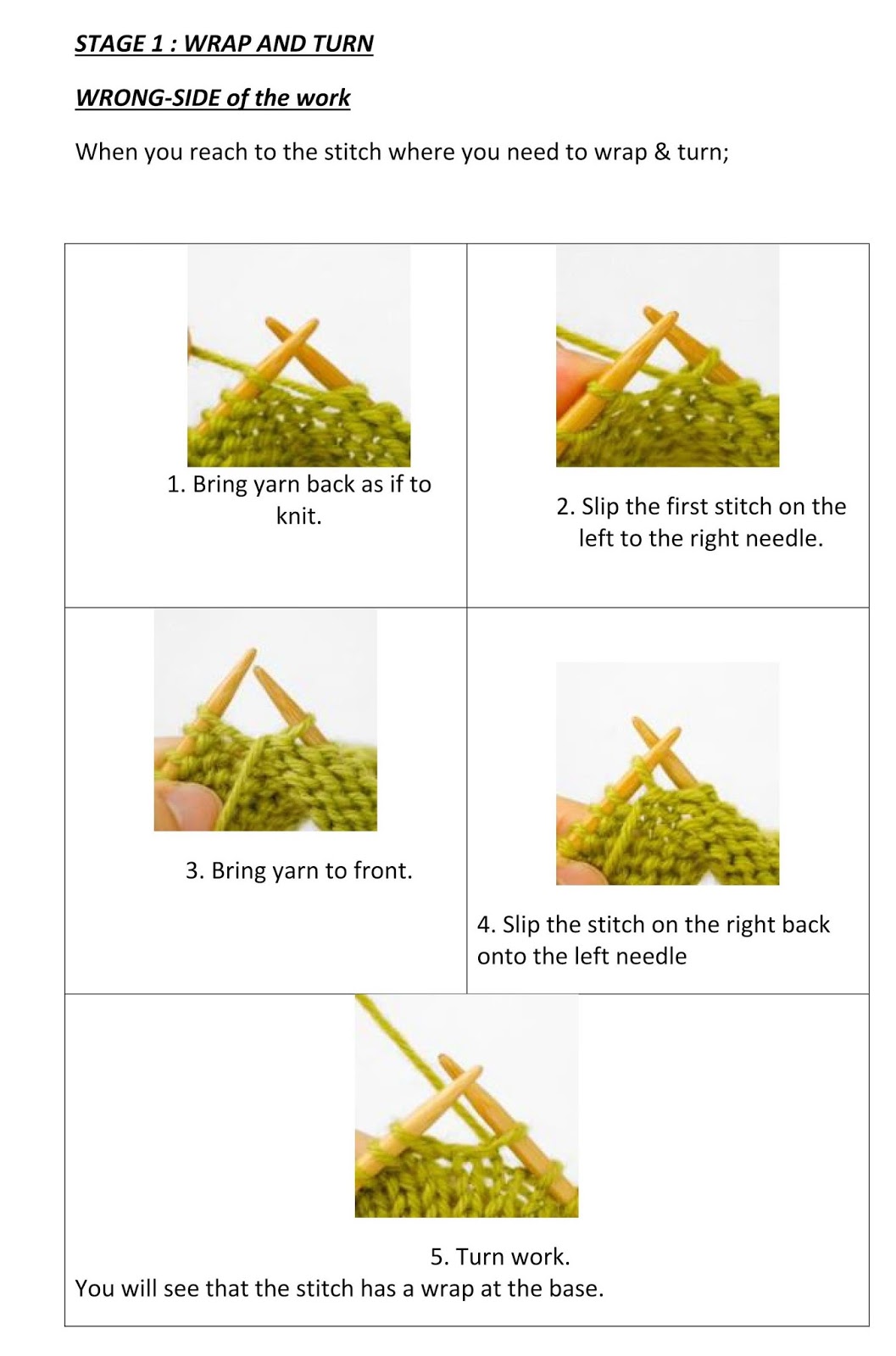 LiaKnits Wrap and Turn, Shortrow Knitting Tutorial