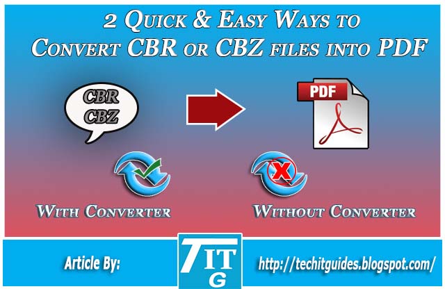 convert pdf to cbr cbz