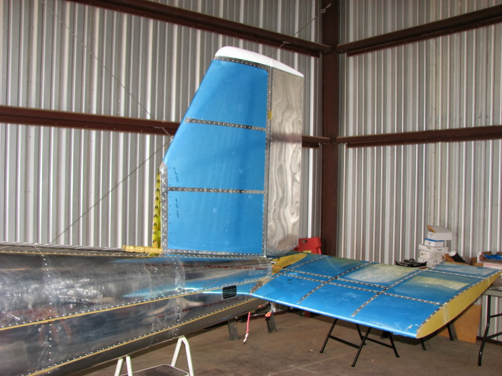 Torsten's RV12 Vertical Stabilizer Installed