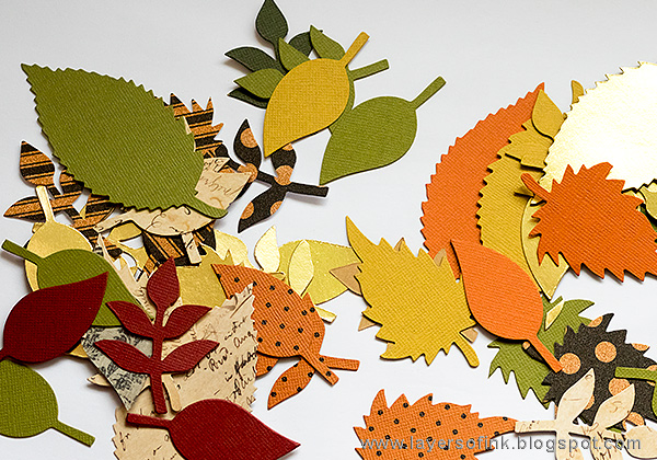 Layers of ink - Autumn Days Tutorial by Anna-Karin with Sizzix embossing folders and dies by Eileen Hull.