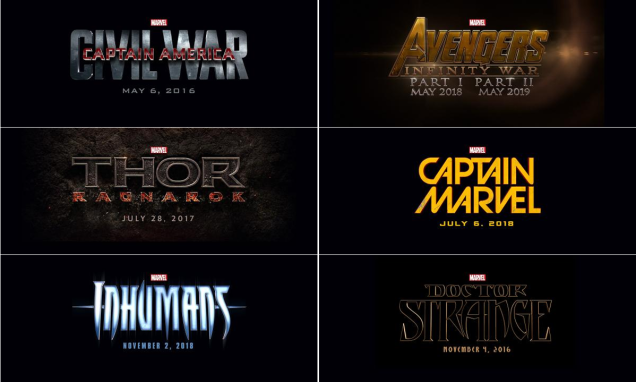 Marvel Film Annunciati Confronto