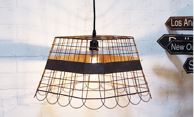 metal basket pendant light