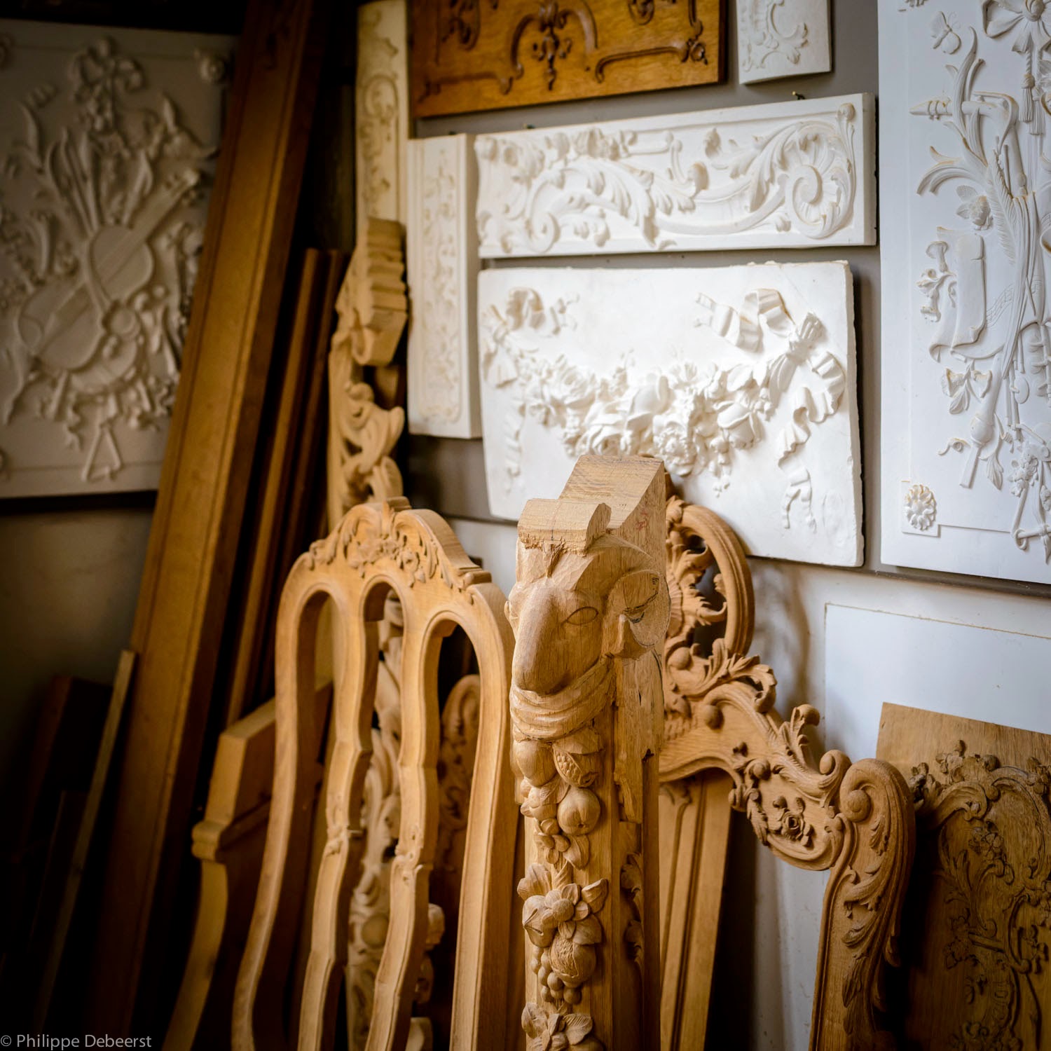 Détails des ornements  Sculptures sur bois - Patrick Damiaens