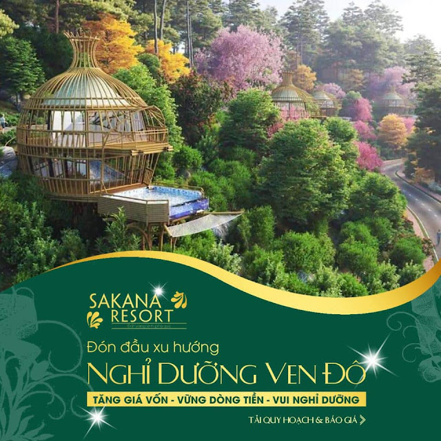 Dự án Sakana Resort Hòa Bình Hồ Dụ Kỳ Sơn, Hòa Bình biệt thự nghỉ dưỡng cao cấp ven đô