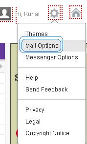 Yahoo Mail options to filter Emails