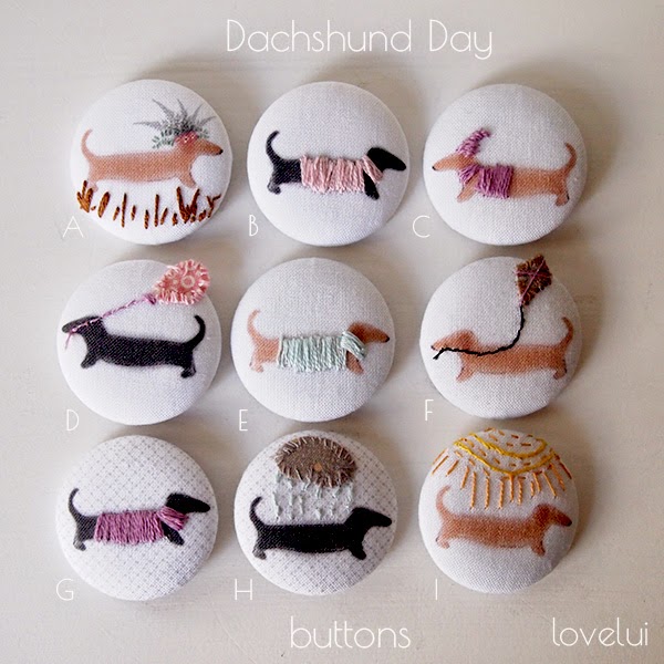  Dachshund Buttons