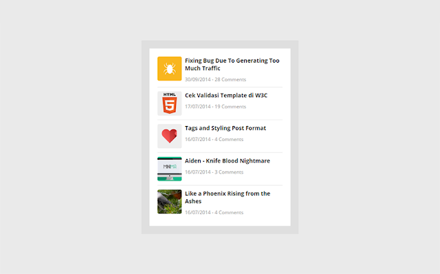 Cara Memasang Widget Recent Post dengan Tanggal dan Komentar