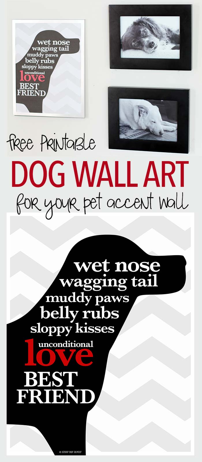 Free Printable Dog Wall Art for Your Pet Accent Wall Sunny Day Family