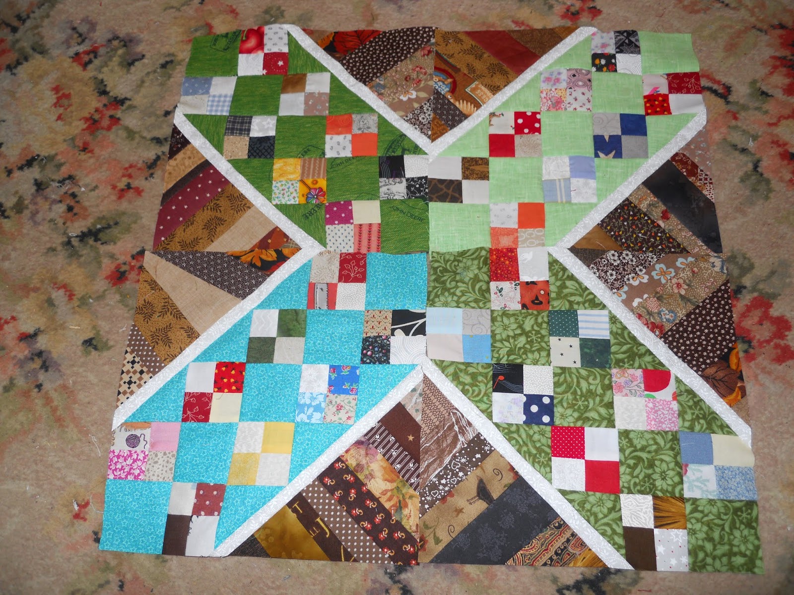 Kathy's Quilting Blog: Green Sand Castle Blocks and RSC19