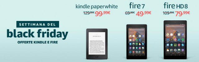 Settimana Amazon Black Friday: sconti su tutti i dispositivi Kindle