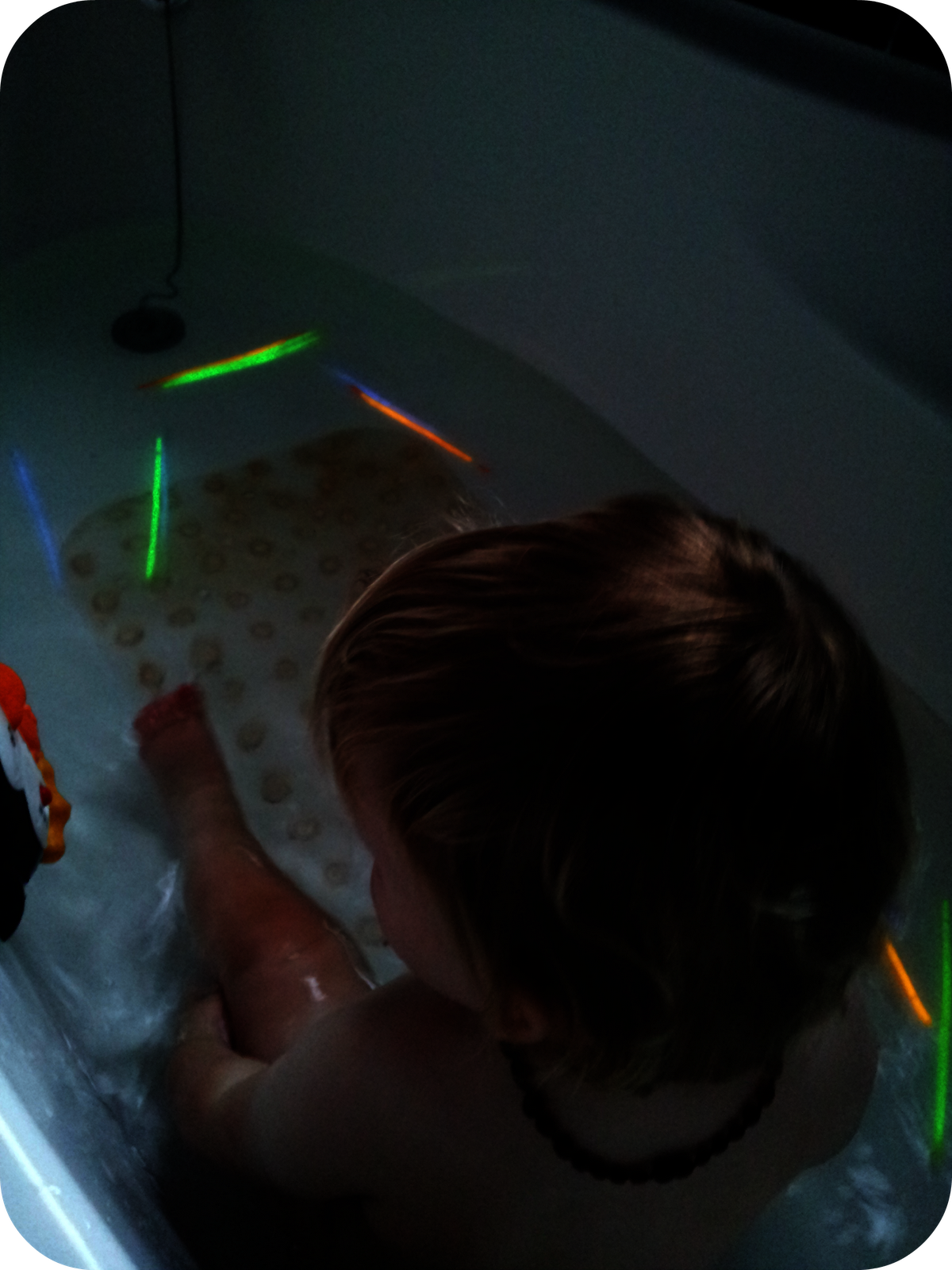 The Adventure of Parenthood Glow Stick Bath